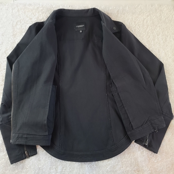 Liverpool Women's Size XS Black Stretch Knit with Zippers Moto Jacket - Picture 8 of 8